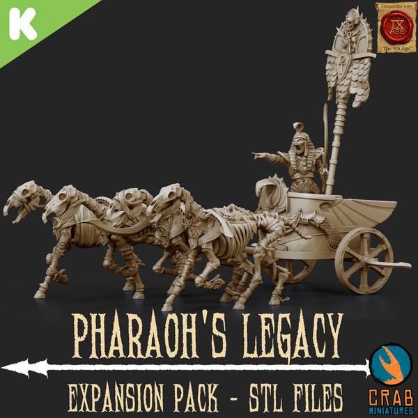 Pharaoh on a sand chariot