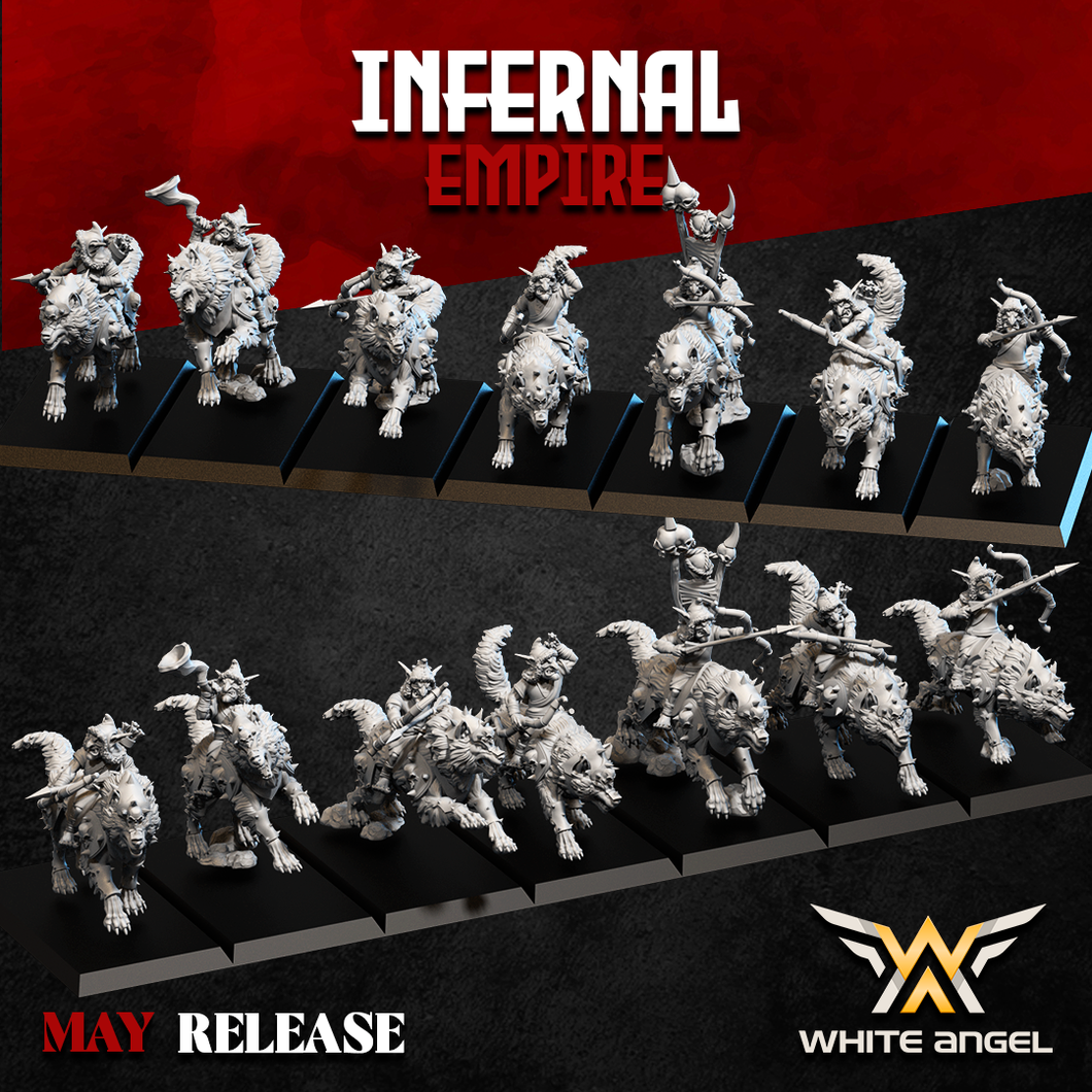 Hobgoblins mounted on wolves