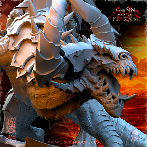 Asteria, Mistress of Mayhem on demonic mount