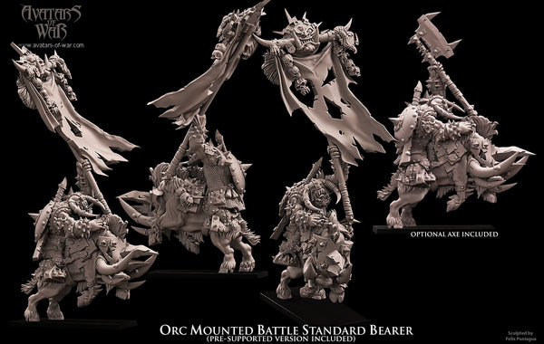 Grande Bannière Orc sur Sanglier