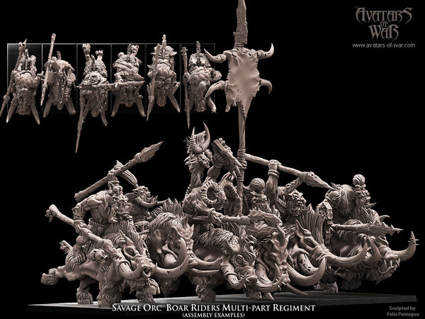 Orcs Sauvages sur Sangliers