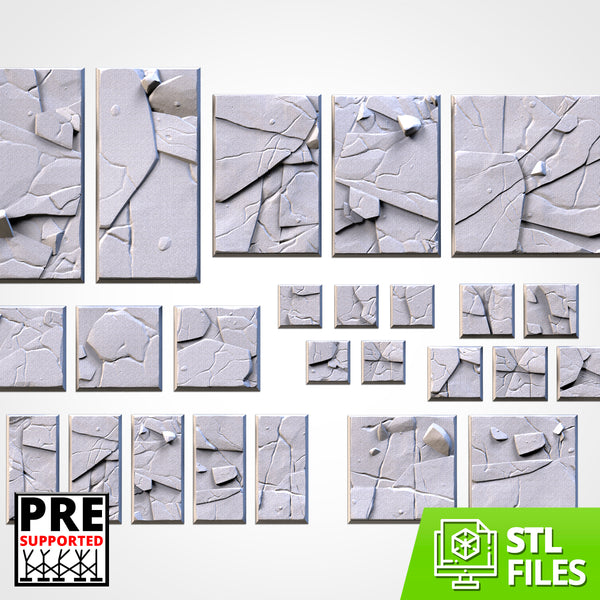 Ice textured bases