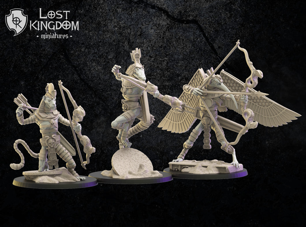 Ushabti à l'arc x3
