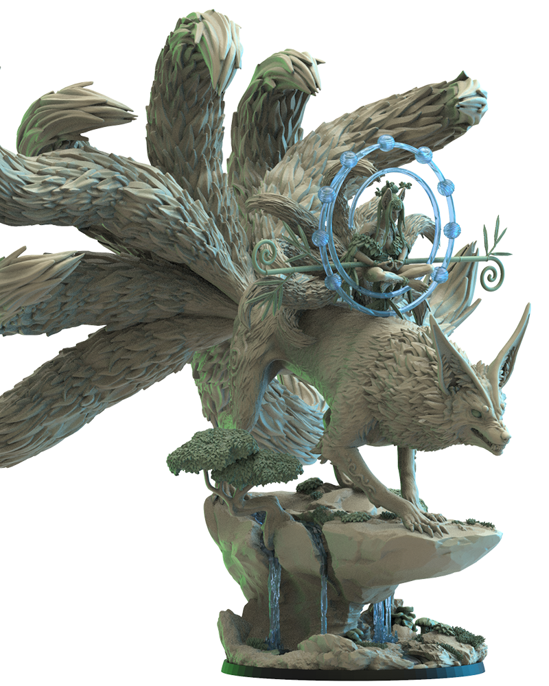 Druide sur Kitsune géant